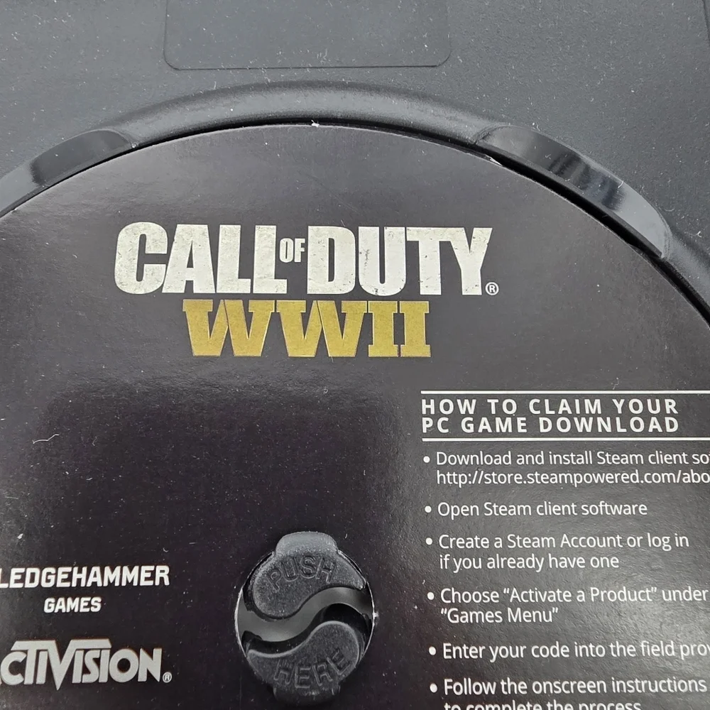 Call of Duty WWII 2 PC Game Case Original Artwork NO DISC Sledgehammer Games